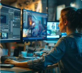 Graphic Designer Designing Magazine 